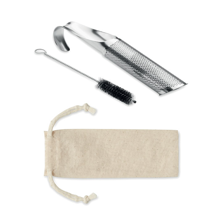 Infuseur personnalisable en acier inoxydable silver mate